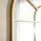 Espejo Decorativo de Pared 50x70cm Espejo de Ventana de Metal para Salón Dormitorio Entrada Estilo Moderno Dorado