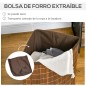 Cesto para Ropa Sucia de Bambú Capacidad de 55L Cesta para la Colada en Forma de Abanico 38x38x57 cm Marrón
