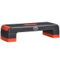 Plataforma Step para Deporte y Gimnasia con Altura Regulable en 10/15/20 cm Carga 150 kg 78x28x20 cm Gris y Rojo