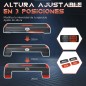 Plataforma Step para Deporte y Gimnasia con Altura Regulable en 10/15/20 cm Carga 150 kg 78x28x20 cm Gris y Rojo
