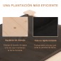 Huerto Urbano Elevado de Madera 122,5x56,5x76 cm con Tela no Tejida para Cultivos Plantas Flores Natural