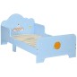 Cama Infantil para Niños de 3-6 Años Cama de Madera con Laterales de Protección Carga Máx. 80kg 143x74x59cm Azul