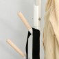 Perchero de Pie de Madera con 6 Ganchos para Ropas Bolsos para Salón Entrada Dormitorio 35x35x174 cm Blanco