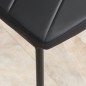 Set de 4 Sillas de Comedor Tapizadas de Piel Sintética con Respaldo Alto y Patas de Metal 41x50x97 cm Negro Set de 4 Sillas de Comedor Tapizadas de Piel Sintética con Respaldo Alto y Patas de Metal 41x50x97 cm Negro