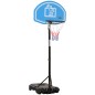 Canasta de Baloncesto para Exterior Altura Ajustable 160-210 cm con Ruedas y Base Rellenable 76x48x254 cm Negro