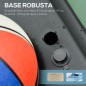 Canasta de Baloncesto para Exterior Altura Ajustable 160-210 cm con Ruedas y Base Rellenable 76x48x254 cm Negro