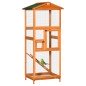 Jaula para Pájaros Grande de Madera de Abeto con 2 Puertas Bandeja Extraíble y Techo Asfáltico 68x63x165cm Madera Jaula para Pájaros Grande de Madera de Abeto con 2 Puertas Bandeja Extraíble y Techo Asfáltico 68x63x165cm Madera