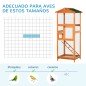 Jaula para Pájaros Grande de Madera de Abeto con 2 Puertas Bandeja Extraíble y Techo Asfáltico 68x63x165cm Madera Jaula para Pájaros Grande de Madera de Abeto con 2 Puertas Bandeja Extraíble y Techo Asfáltico 68x63x165cm Madera
