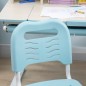 Escritorio y Silla para +3 Años con Altura Ajustable y Mesa Inclinable 80x52x88-109 cm y 35,5x44,5x66-80 cm Azul