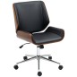Silla de Oficina Giratoria de PU con Altura Ajustable Función de Inclinación y Ruedas 51x65,5x82-92 cm Negro Silla de Oficina Giratoria de PU con Altura Ajustable Función de Inclinación y Ruedas 51x65,5x82-92 cm Negro