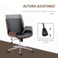 Silla de Oficina Giratoria de PU con Altura Ajustable Función de Inclinación y Ruedas 51x65,5x82-92 cm Negro Silla de Oficina Giratoria de PU con Altura Ajustable Función de Inclinación y Ruedas 51x65,5x82-92 cm Negro
