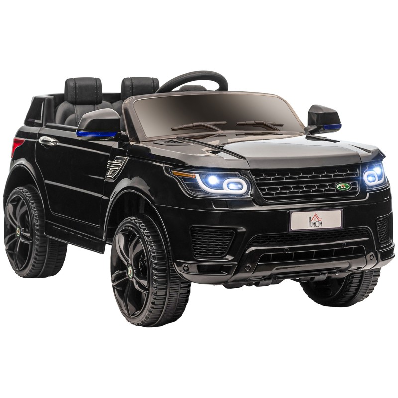 Coche Eléctrico SUV para 3-6 Años Coche de Batería 12V con 2 Motores Mando a Distancia 110x68x52 cm Negro