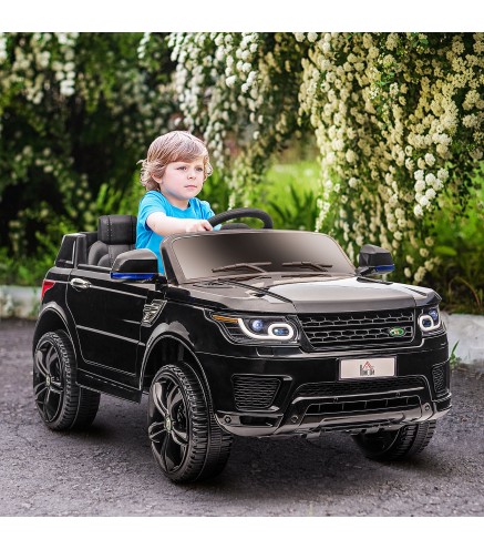 Coche Eléctrico SUV para 3-6 Años Coche de Batería 12V con 2 Motores Mando a Distancia 110x68x52 cm Negro