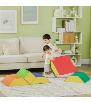 Juego de 5 Bloques de Espuma para Niños de 12-36 Meses Juguetes de Construcción y Aprendizaje 48x19x48 cm Multicolor