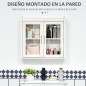 Armario de Baño de Pared con Puertas de Vidrio y Estante Ajustable Mueble Colgante Moderno 60x19,5x54 cm Blanco