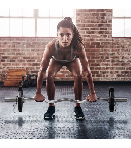 Conjunto de 2 Discos de Pesas de 10 kg con Orificio de 5 cm para Entrenamiento de Fuerza Ø32x4 cm Negro