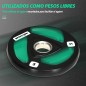 Juego de 2 Discos de Pesas Olímpicas de 5 kg con Orificio de 5 cm para Entrenamiento de Fuerza Ø24x3,5 cm Negro