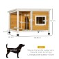 Caseta para Perros de Madera Casa para Mascotas Refugio para Perros con Techo Asfáltico 85,5x62x60 cm Natural