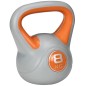 Pesa Rusa 8 kg Revestimiento de PU y Relleno de Arena para Entrenamiento de Fuerza 20x14x24 cm Naranja y Gris