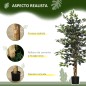 Ficus Artificial de 130 cm Planta Artificial de 702 Hojas con Maceta Decoración para el Hogar Ø15x130 cm Verde