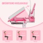 Escritorio y Silla para +6 Años con Altura Ajustable e Inclinable 80x49,5x82-104 cm y 35,5x43,5x63-73 cm Rosa