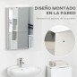 Armario de Baño con Espejo Armario de Pared con 3 Estantes de Almacenamiento para Ducha Aseo 39x12x60 cm Plata Armario de Baño con Espejo Armario de Pared con 3 Estantes de Almacenamiento para Ducha Aseo 39x12x60 cm Plata
