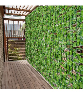 Seto Artificial en Rollo 3x1,5 m para Valla Balcón Barandilla Valla de Privacidad Planta Decorativa PE