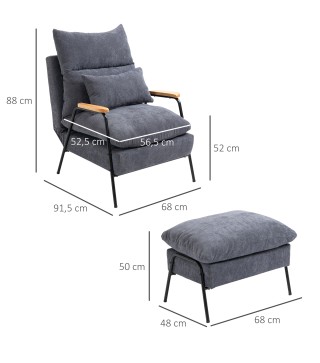 Sillón con Reposapiés