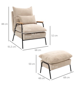 Sillón con Reposapiés