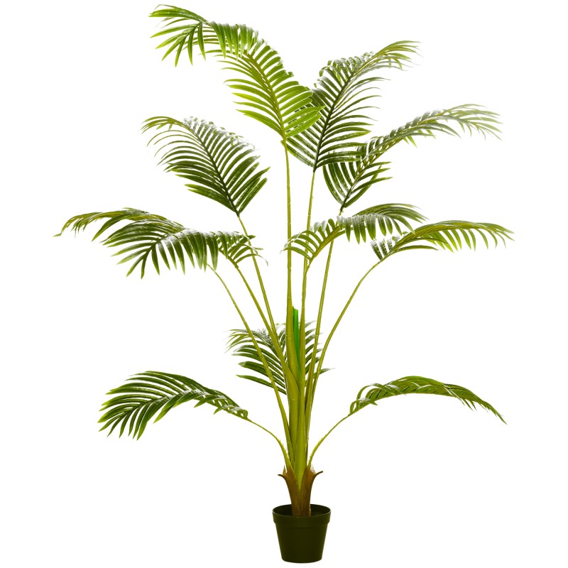 Palmera Areca Artificial 170cm Árbol Artificial con 11 Hojas Decoración para Interior Ø15x170 cm Verde