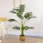 Palmera Areca Artificial 170cm Árbol Artificial con 11 Hojas Decoración para Interior Ø15x170 cm Verde
