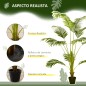 Palmera Areca Artificial 170cm Árbol Artificial con 11 Hojas Decoración para Interior Ø15x170 cm Verde