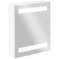 Armario de Baño con Espejo y Luz LED con 2 Estantes e Interruptor Táctil para Dormitorio Aseo 50x15x60 cm Blanco