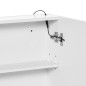 Armario de Baño con Espejo y Luz LED con 2 Estantes e Interruptor Táctil para Dormitorio Aseo 50x15x60 cm Blanco