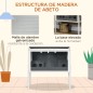 Jaula para Hámster de Madera con 2 Puertas de Acrílico 2 Casitas para Animales Pequeños 82x45x81 cm Gris Oscuro