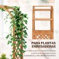 Jardinera con Arco Enrejado para Trepadoras Plantas Flores Decoración para Jardín Terraza 83x36x152 cm Natural