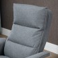Sillón de Masaje Relax Eléctrico con Reposapiés con Mando a Distancia y 8 Zonas de Masaje 78x93x99 cm Gris