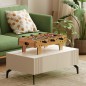 Futbolín de Mesa de Madera con 6 Varillas 2 Marcadores de Puntos y 18 Jugadores para +6 Años 69x36,5x22cm Natural