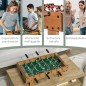 Futbolín de Mesa de Madera con 6 Varillas 2 Marcadores de Puntos y 18 Jugadores para +6 Años 69x36,5x22cm Natural Futbolín de Mesa de Madera con 6 Varillas 2 Marcadores de Puntos y 18 Jugadores para +6 Años 69x36,5x22cm Natural
