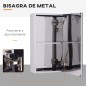 Armario de Baño con Espejo Armario de Pared con Puerta 2 Estantes y Marco de Acero Inoxidable 30x14x55 cm Plata