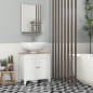Mueble para Debajo del Lavabo Armario Bajo con 2 Puertas y Estante Ajustable Estilo Moderno 60x30x60 cm Blanco
