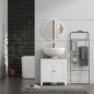 Mueble para Debajo del Lavabo Armario Bajo con 2 Puertas y Estante Ajustable Estilo Moderno 60x30x60 cm Blanco