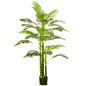 Palmera Areca Artificial 190cm Árbol Artificial con 30 Hojas Decoración de Interior y Exterior Ø19,5x190 cm Verde