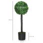 Set de 2 Arbustos Artificiales Decorativos 60cm Boj Sintético para Decoración Interior y Exterior Ø20x60 cm Verde Set de 2 Arbustos Artificiales Decorativos 60cm Boj Sintético para Decoración Interior y Exterior Ø20x60 cm Verde