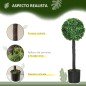 Set de 2 Arbustos Artificiales Decorativos 60cm Boj Sintético para Decoración Interior y Exterior Ø20x60 cm Verde Set de 2 Arbustos Artificiales Decorativos 60cm Boj Sintético para Decoración Interior y Exterior Ø20x60 cm Verde