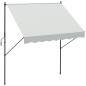 Toldo Manual Retráctil 200x175x210-310 cm Ajustable con Manivela Protección Solar UV40+ para Balcón Terraza Crema