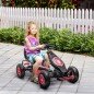 Go Kart a Pedales Infantil con Asiento Ajustable Neumáticos Inflables Amortiguador y Freno de Mano 121x58x61 cm Rojo Go Kart a Pedales Infantil con Asiento Ajustable Neumáticos Inflables Amortiguador y Freno de Mano 121x58x61 cm Rojo