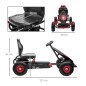 Go Kart a Pedales Infantil con Asiento Ajustable Neumáticos Inflables Amortiguador y Freno de Mano 121x58x61 cm Rojo Go Kart a Pedales Infantil con Asiento Ajustable Neumáticos Inflables Amortiguador y Freno de Mano 121x58x61 cm Rojo