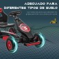 Go Kart a Pedales Infantil con Asiento Ajustable Neumáticos Inflables Amortiguador y Freno de Mano 121x58x61 cm Rojo