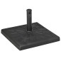 Base para Sombrilla de Resina 19 kg para Mástil de Ø32/38/48 mm para Jardín Terraza Patio 51x51x32 cm Negro